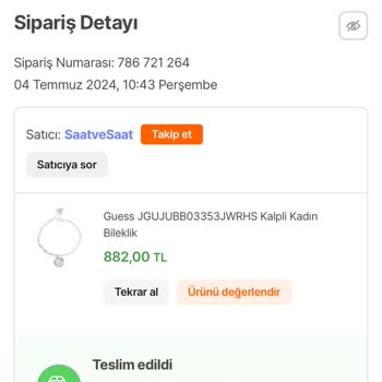 Guess Bilekliğin 2 Ayda Taşları Düştü