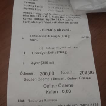 Getir Yanlış Yemek Getirdi