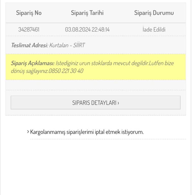 Sefamerve Ürün İadesi Sürecinde Yaşanan Sorunlar