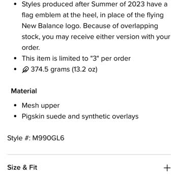 New Balance 990v6 Domuz Derisi Ürün