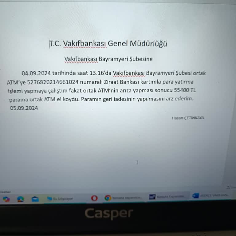 Ziraat Bankası ATM Arıza Şikayet