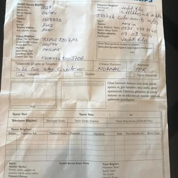 PHILIPS TV Philips Yetkili Servis Şikayeti TV Arızası