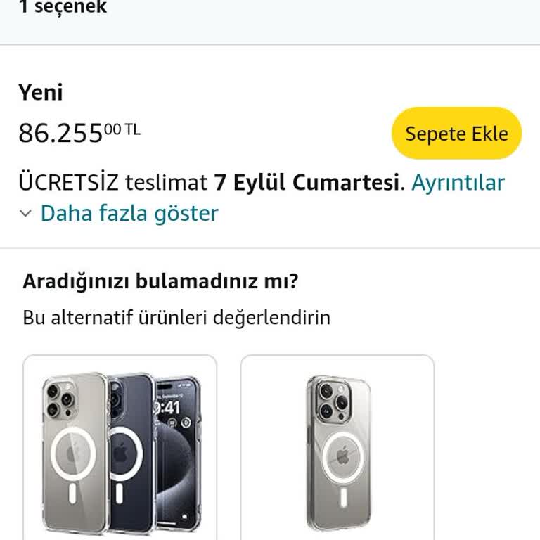 Amazon'da İphone'un Zamlı Satılmaya Çalışma Sorunu