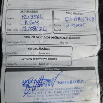 Varta Akü 5 Aylık Aküyü Garanti Dışı Bırakmadı