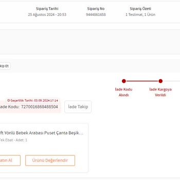 Trendyol Ve Sürat Kargo İade İşlemimizi Gerçekleştirmiyor.