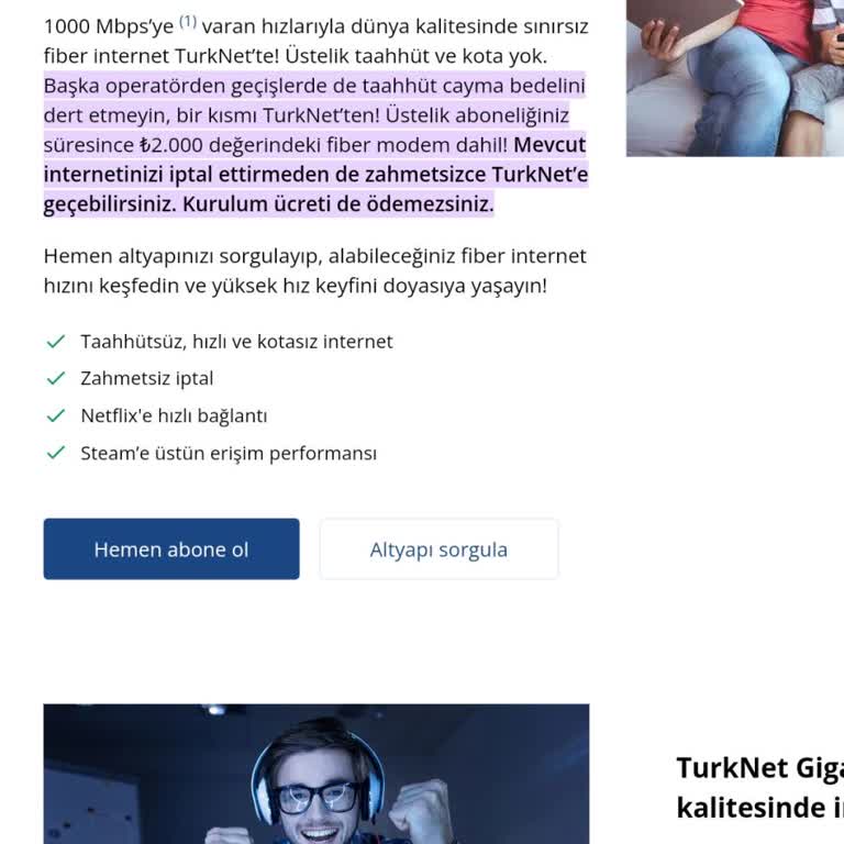 TurkNet Yanıltıcı Kurulum Ve Modem Ücretleri İle Karşılaştım