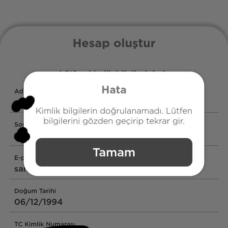 Martı Tag Kimlik Bilgileri Hatası
