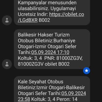 Balıkesir Hakser Turizm Habersiz Bilet İptali