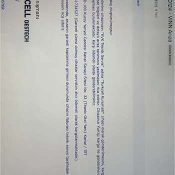 Turkcell'den Tamir İçin Gönderilen VINN Cihazından Haber Yok!