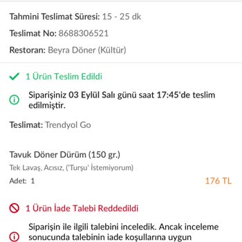 Trendyol Bozuk Ayran Ve İade Sorunu