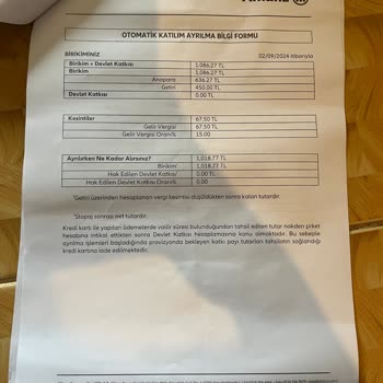 Yapı Kredi Bankası Bireysel Emeklilik İptali