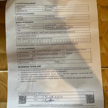 Yapı Kredi Bankası Bireysel Emeklilik İptali