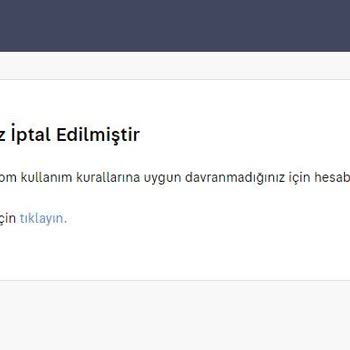 Www.sahibinden.com Hesabım Hiçbir Sebep Yokken İptal Edildi