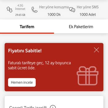 Vodafone Faturasız Hattımda Ani Fiyat Artışı ve Müşteri Hizmetleri Sorunu