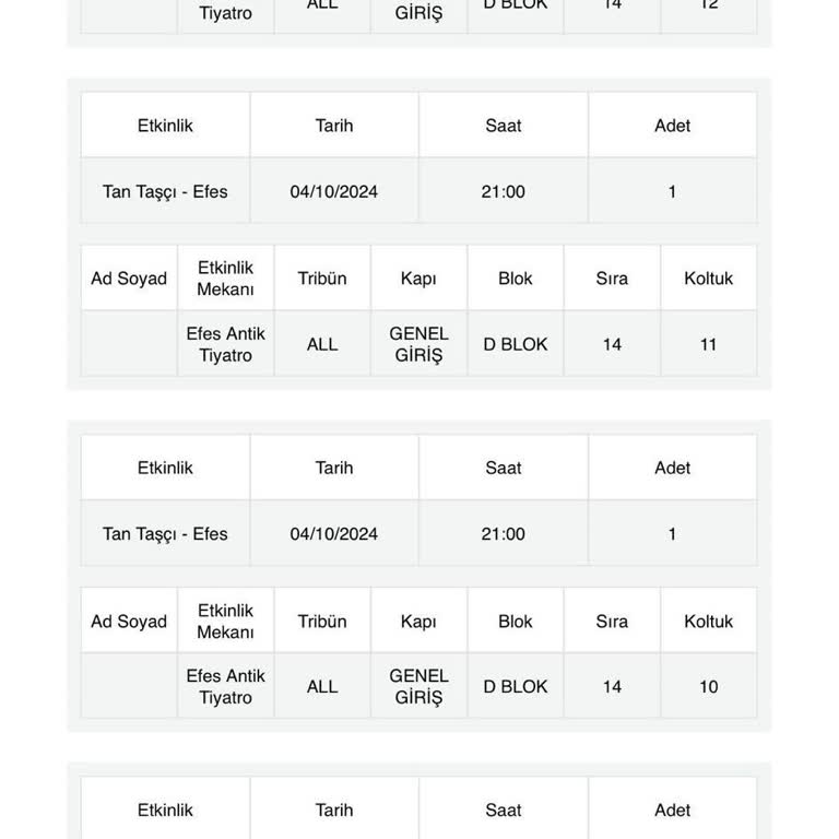 Passo Etkinlik Bilet İptali
