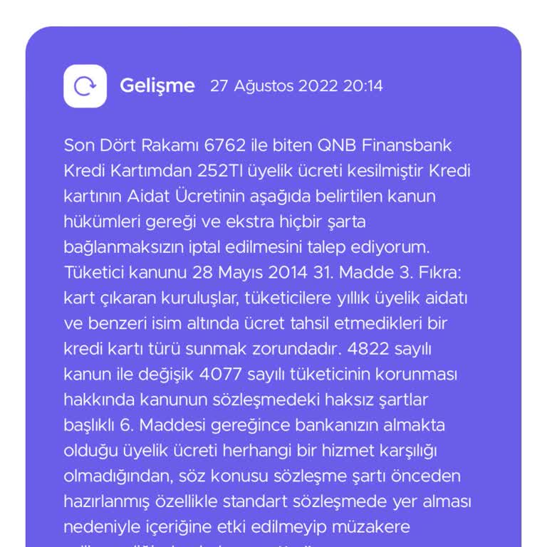 Onb QNB Finansbank Yıllık Kart Ücreti Kesmesi Bu Banka İle Çalışılmaz