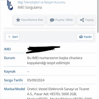A101 Den Satın Aldığımız Telefona IMEI Kopyalandı Uyarı Mesajı Geldi