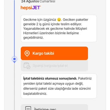 Hepsiburada'dan Aldığım Ürün Hepsijet Kargo Firmasında Kayıp Oldu.