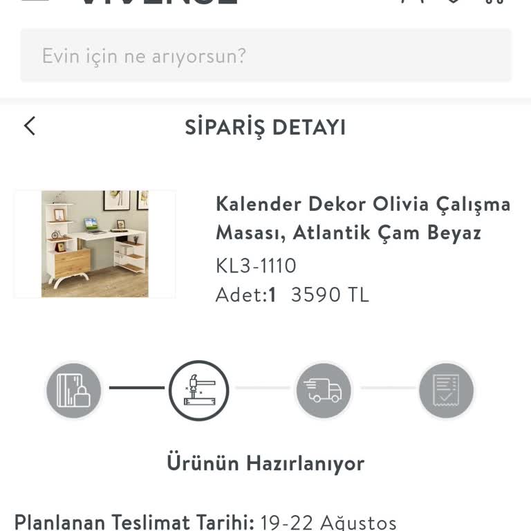 Vivense Ürünü 1 Aydan Fazla Süredir Bekliyoruz