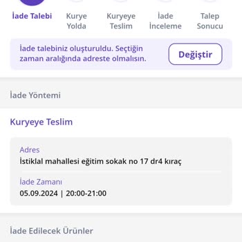 GetirÇarşı Getir İademi Almıyor3 Gün Oldu