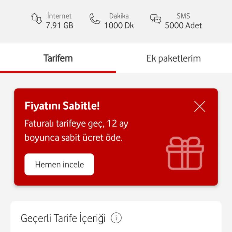 Vodafone Faturasız Tarifede Beklenmedik Fiyat Artışı