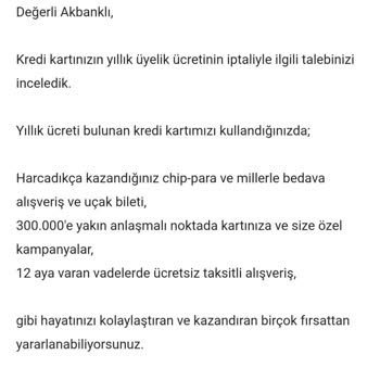 Akbank Kredi Kart Aidat Ücret İadesi