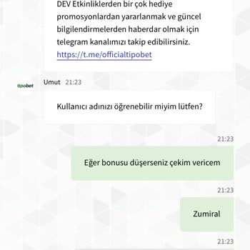 Tipobet Çekim Sorunu Ve Bakiyenin Silinmesi