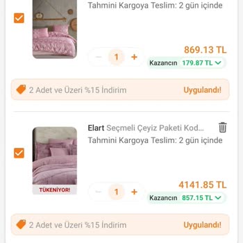 Elart Zarara Girdim. İade Yok.