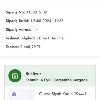 Boyner Günler Geçti Siparişimi Kargoya Vermedi.