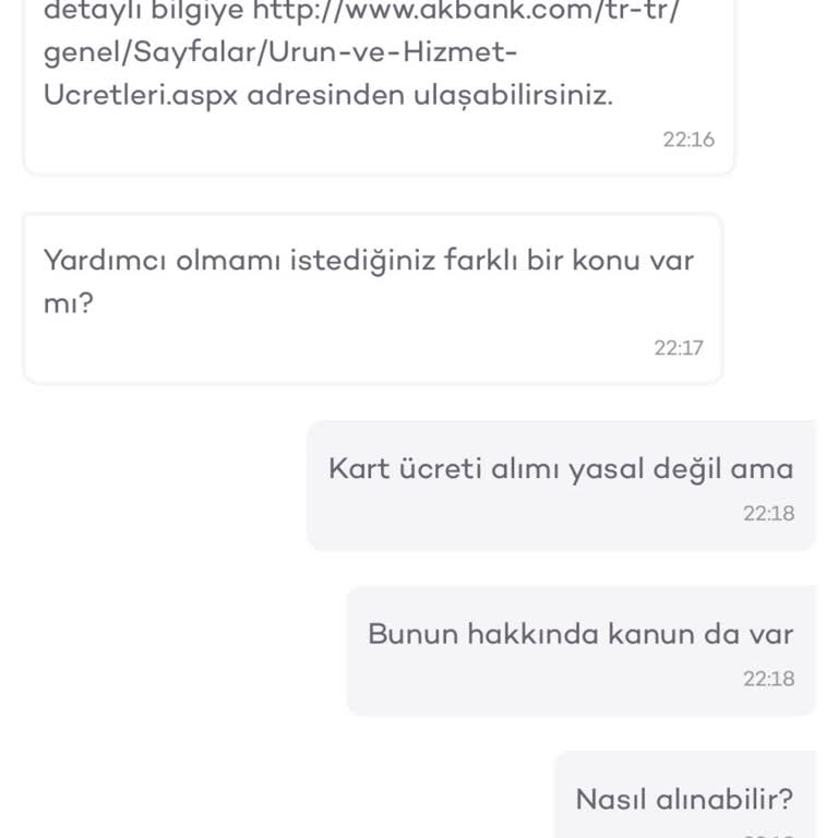 Akbank Habersiz 796₺ Yıllık Ücret Kesintisi