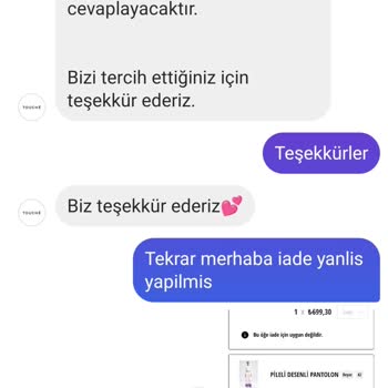 Touché Privé Geç Ve Eksik Gelen Sipariş Ve Tamamlanmayan İade Süreci