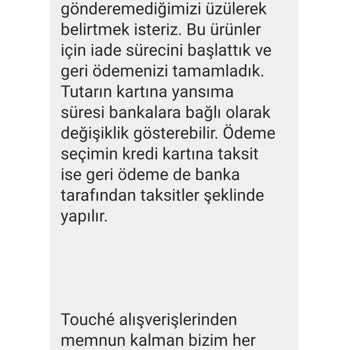 Touché Privé Geç Ve Eksik Gelen Sipariş Ve Tamamlanmayan İade Süreci