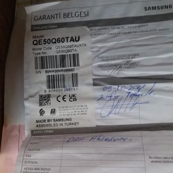Samsung 50" Q60T QLED 4K UHD Smart TV 3. Yılını Dolduramadan Bozuldu.