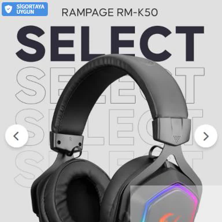 Rampage RM-K50 Select Hiçbir Yerde Ped Yok