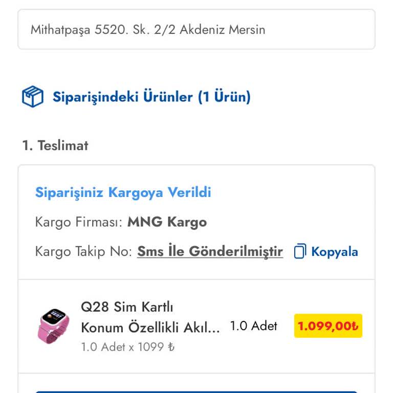 Cepte Şok Akıllı Saat Alışveriş Sorunu