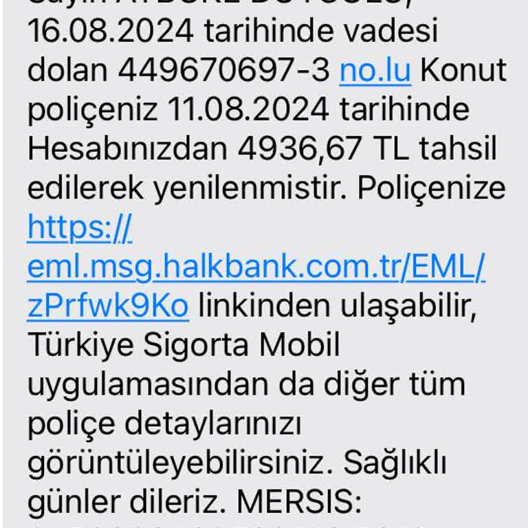 Halkbank Konut Poliçesi İzinsiz Para Tahsili