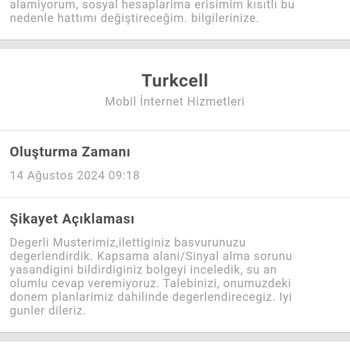 Turkcell Mobil Veri Hizmeti Eksikliği ve Fatura Sorunu