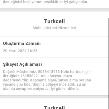 Turkcell Mobil Veri Hizmeti Eksikliği ve Fatura Sorunu