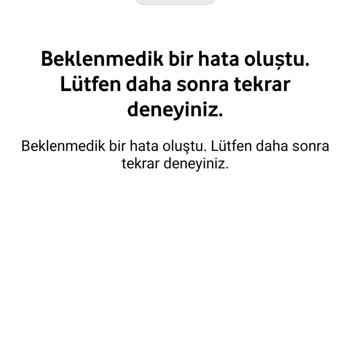 Vodafone Uygulamasında Ek Paket Sorunu: Sürekli Hata Alıyorum