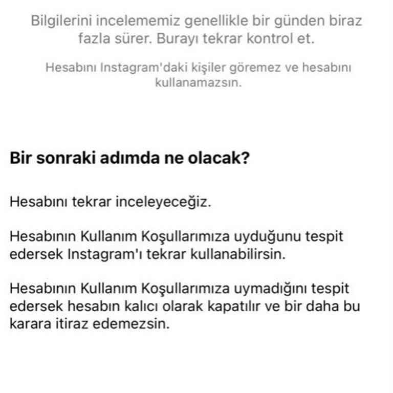 Instagram Hesabı Askıya Alma