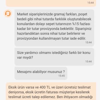 Trendyol GO Uygulaması Ve Market Hakkımı Çiğnedi
