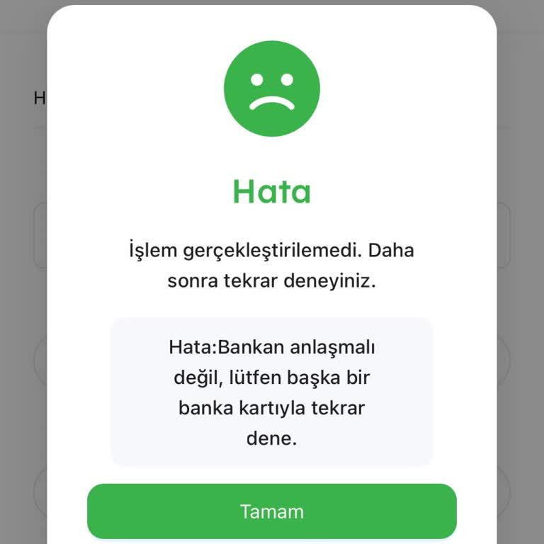 Hopi Taksit Ödeme Bankan Anlaşmalı Değil Hatası