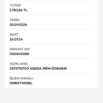 Agesa Hayat Emeklilik Habersiz Çekilen Prim Ödemesi İptali.