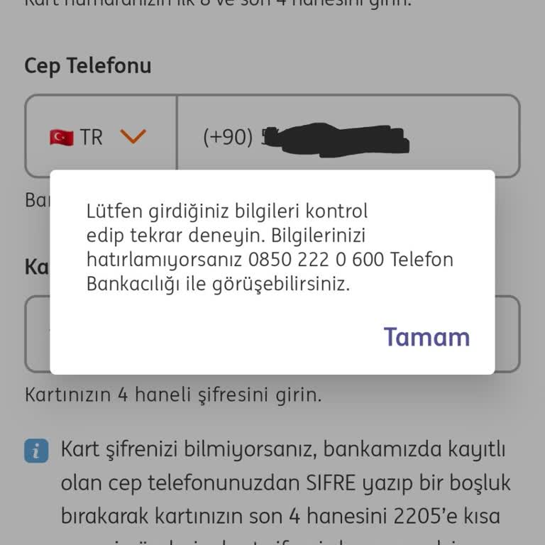 ING Müşteri Temsilcisine Bağlanmama