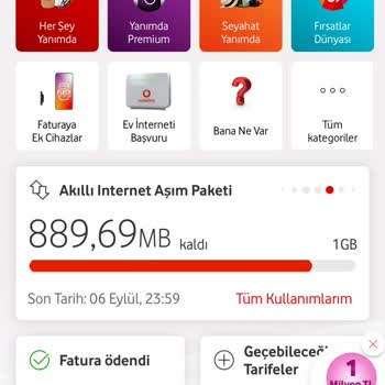 Vodafone İnternet Paketi Hakkımın Yok Sayılması ve Müşteri Hizmetleri Sorunu