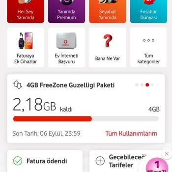 Vodafone İnternet Paketi Hakkımın Yok Sayılması ve Müşteri Hizmetleri Sorunu