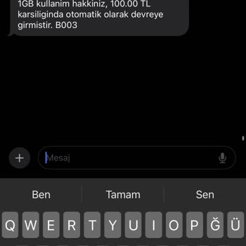 Vodafone İnternet Paketi Hakkımın Yok Sayılması ve Müşteri Hizmetleri Sorunu
