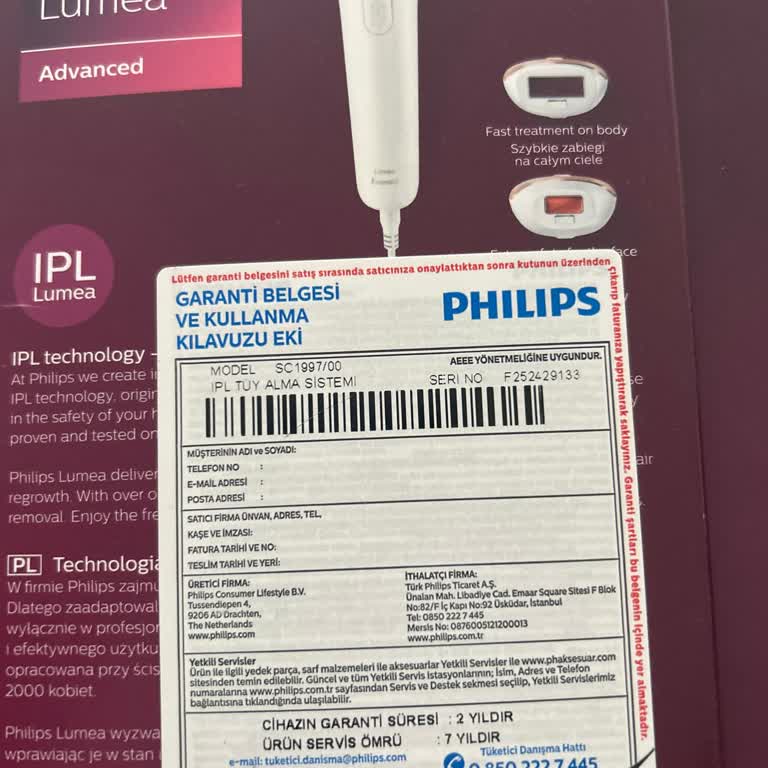 PHILIPS Ev Aletleri Philips IPL Lazer Atış Yapmıyor