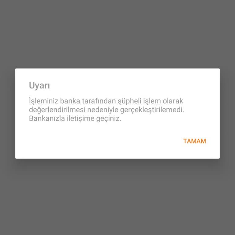 Ziraat Bankası Ziraat'te Online Ödemede İşlem Kısıtı Uyarısı