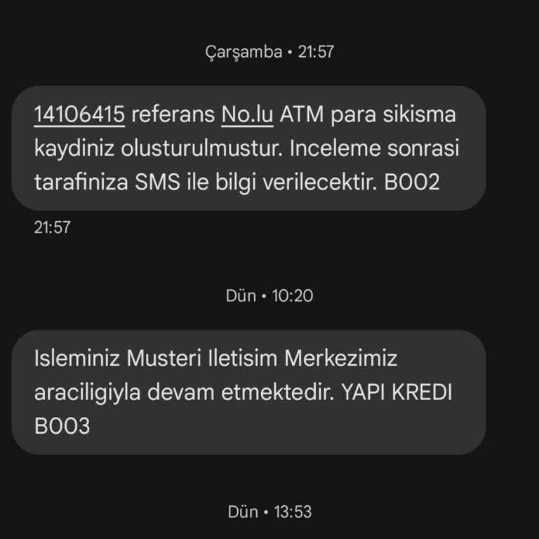 Yapı Kredi Bankası ATM Sorunları Ve Müşteri Hizmetleri İlgisizliği